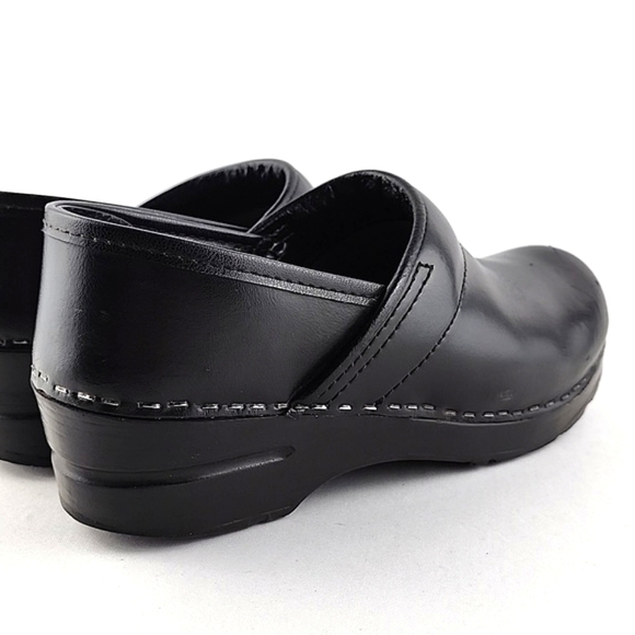 Dansko Women's Black Leather Cabrio Clog Work Shoes Supportive Sz 36 - Picture 6 of 16